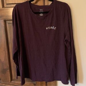 ⭐️ 3 for $10 Sonoma long sleeve xxl purple peace shirt
